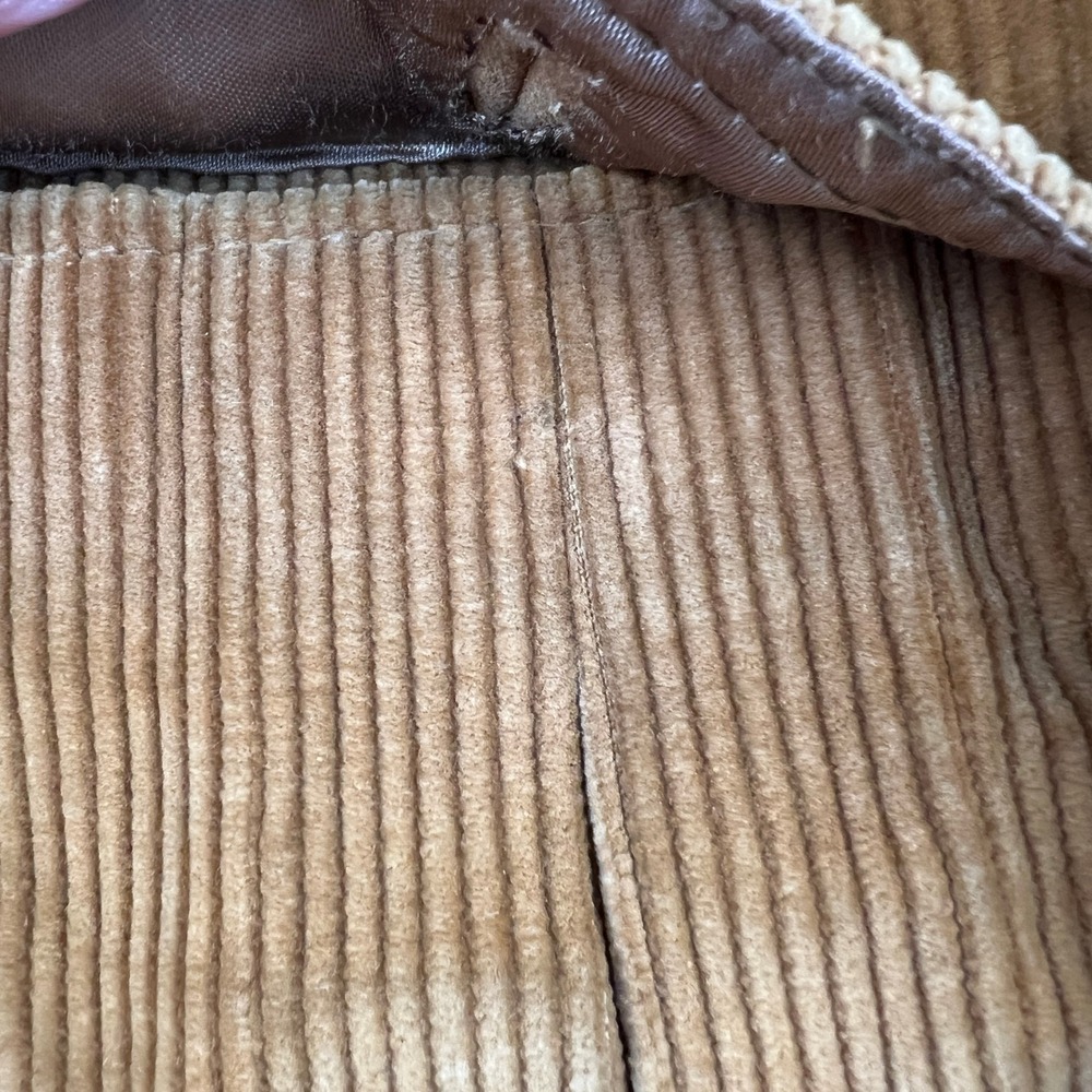 VTG‎ Europe Craft Mens Corduroy Blazer Tan Suede Elbow Patches 70s Sport Coat - Picture 6 of 16